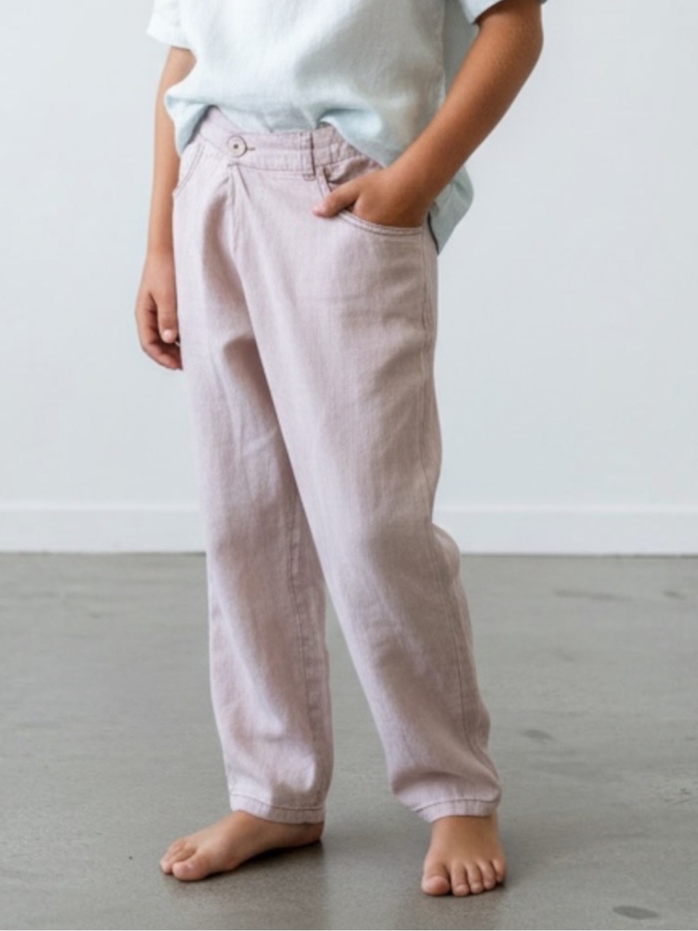 ZARA Kids 100% Linen Pants – Unisex – Size 7 – S/S 2024 Collection – Like New